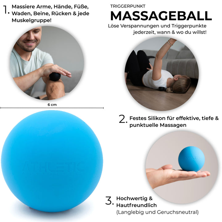 Massageball/Lacrosse Ball (Blau) - Athletic Aesthetics