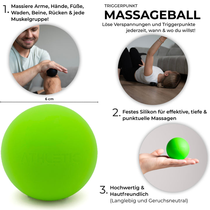 Massageball/Lacrosse Ball (Grün) - Athletic Aesthetics