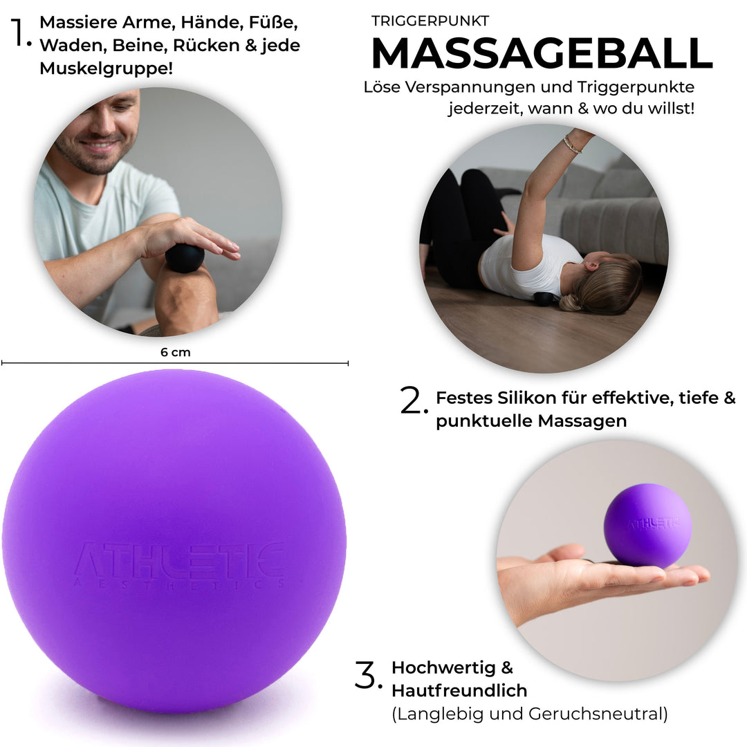 Massageball/Lacrosse Ball (Lila) - Athletic Aesthetics