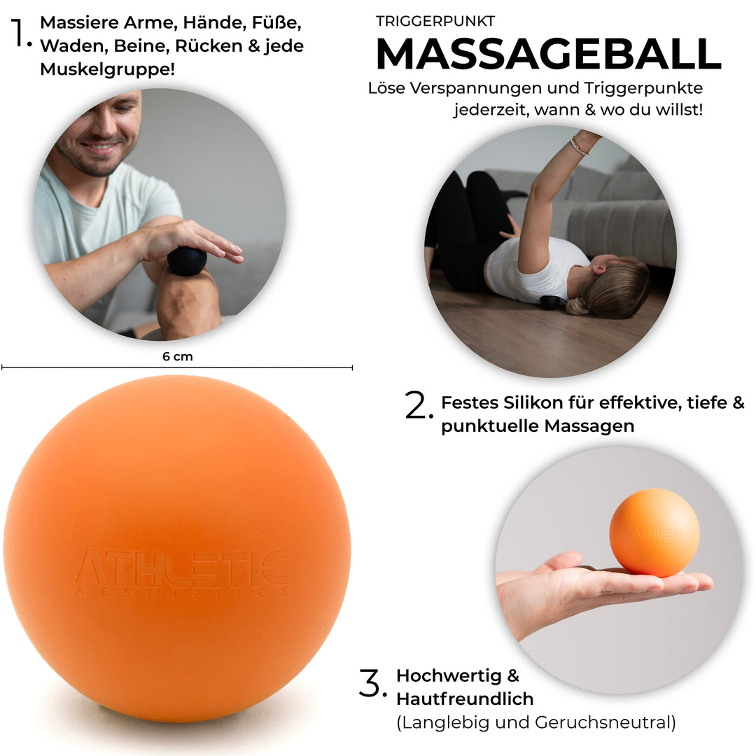 Massageball/Lacrosse Ball (Orange) - Athletic Aesthetics