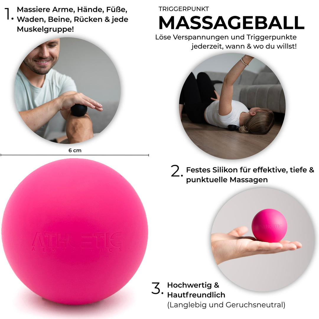 Massageball/Lacrosse Ball (Pink) - Athletic Aesthetics