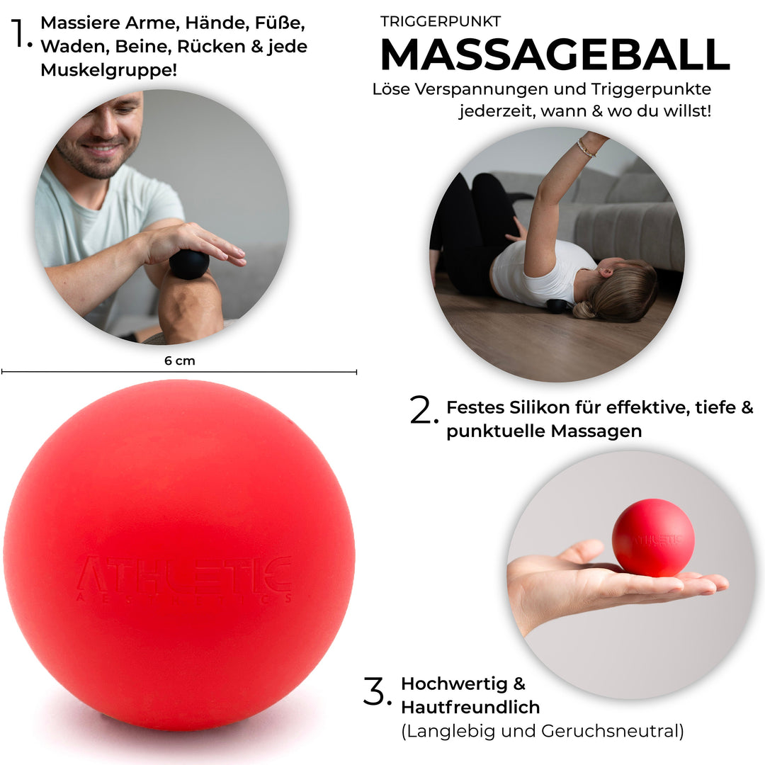 Massageball/Lacrosse Ball (Rot) - Athletic Aesthetics