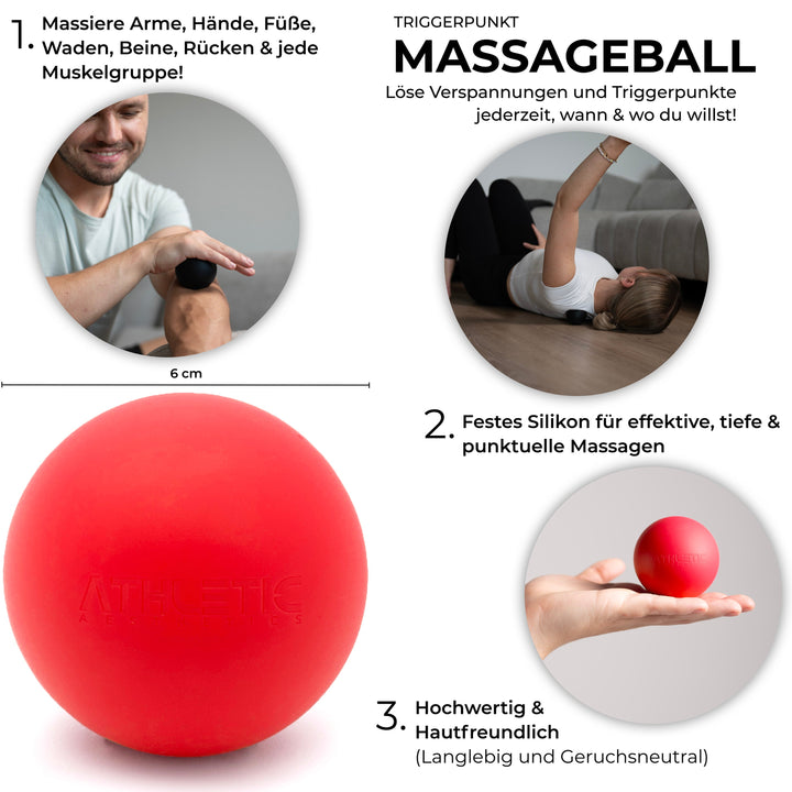 Massageball/Lacrosse Ball (Rot) - Athletic Aesthetics