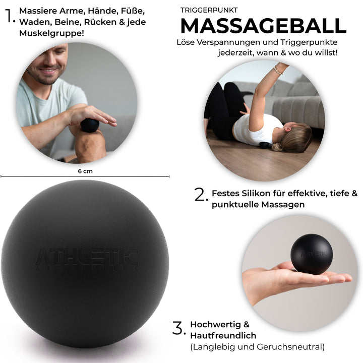 Massageball/Lacrosse Ball (Schwarz) - Athletic Aesthetics