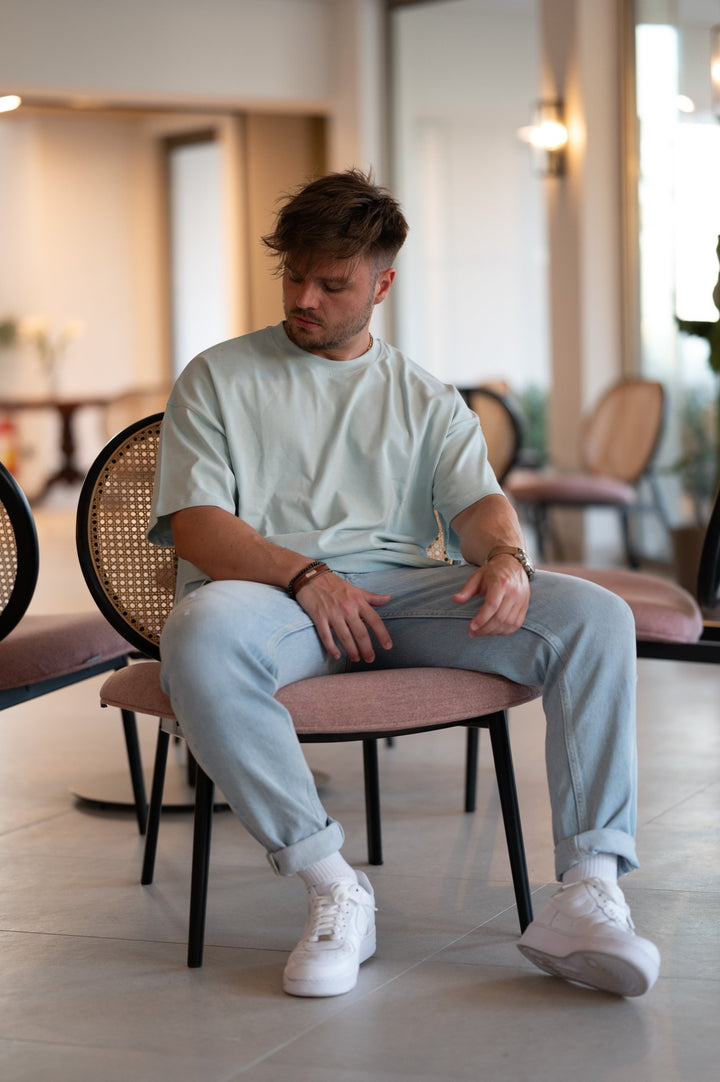 Oversized Tee (Mint Blue) - HQ Basics - Athletic Aesthetics