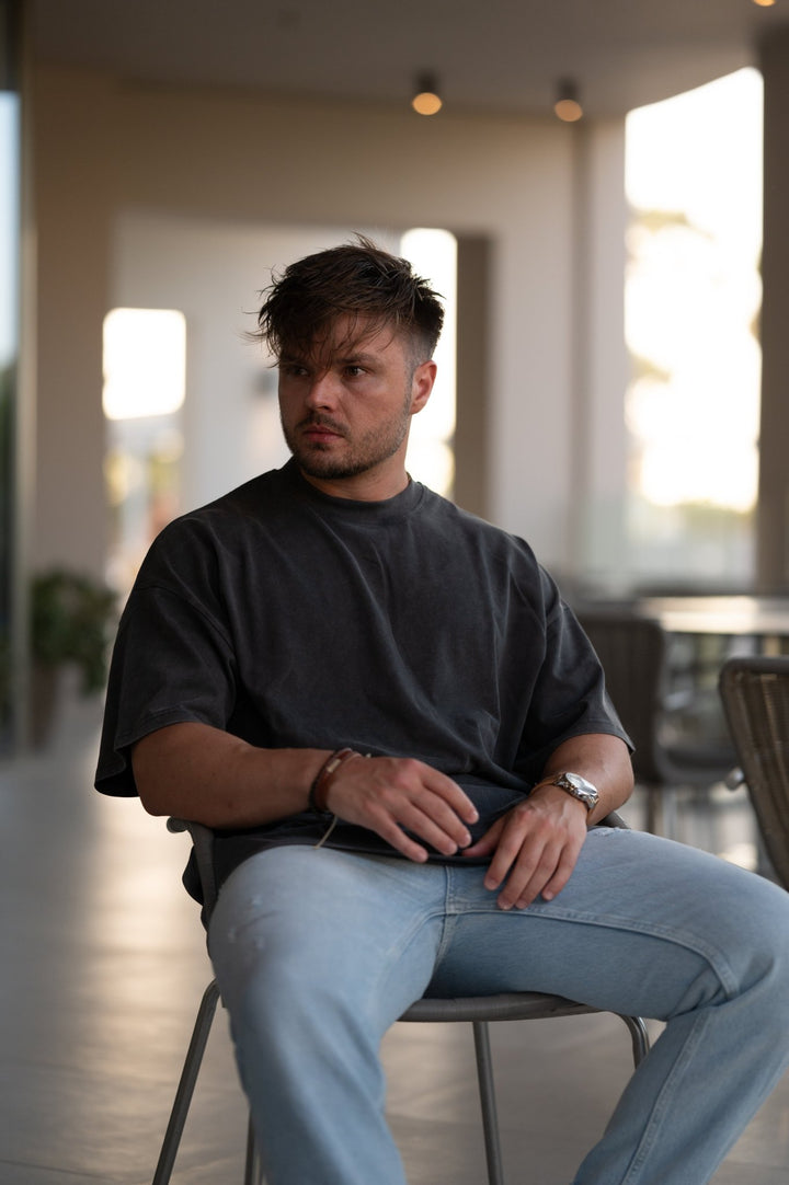 Oversized Tee (Vintage Black) - HQ Basics - Athletic Aesthetics