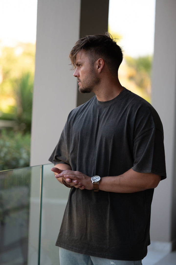 Oversized Tee (Vintage Black) - HQ Basics - Athletic Aesthetics
