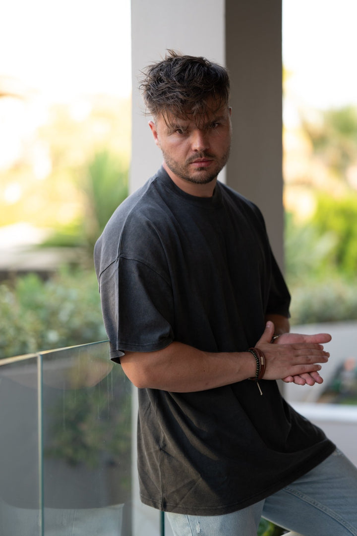 Oversized Tee (Vintage Black) - HQ Basics - Athletic Aesthetics