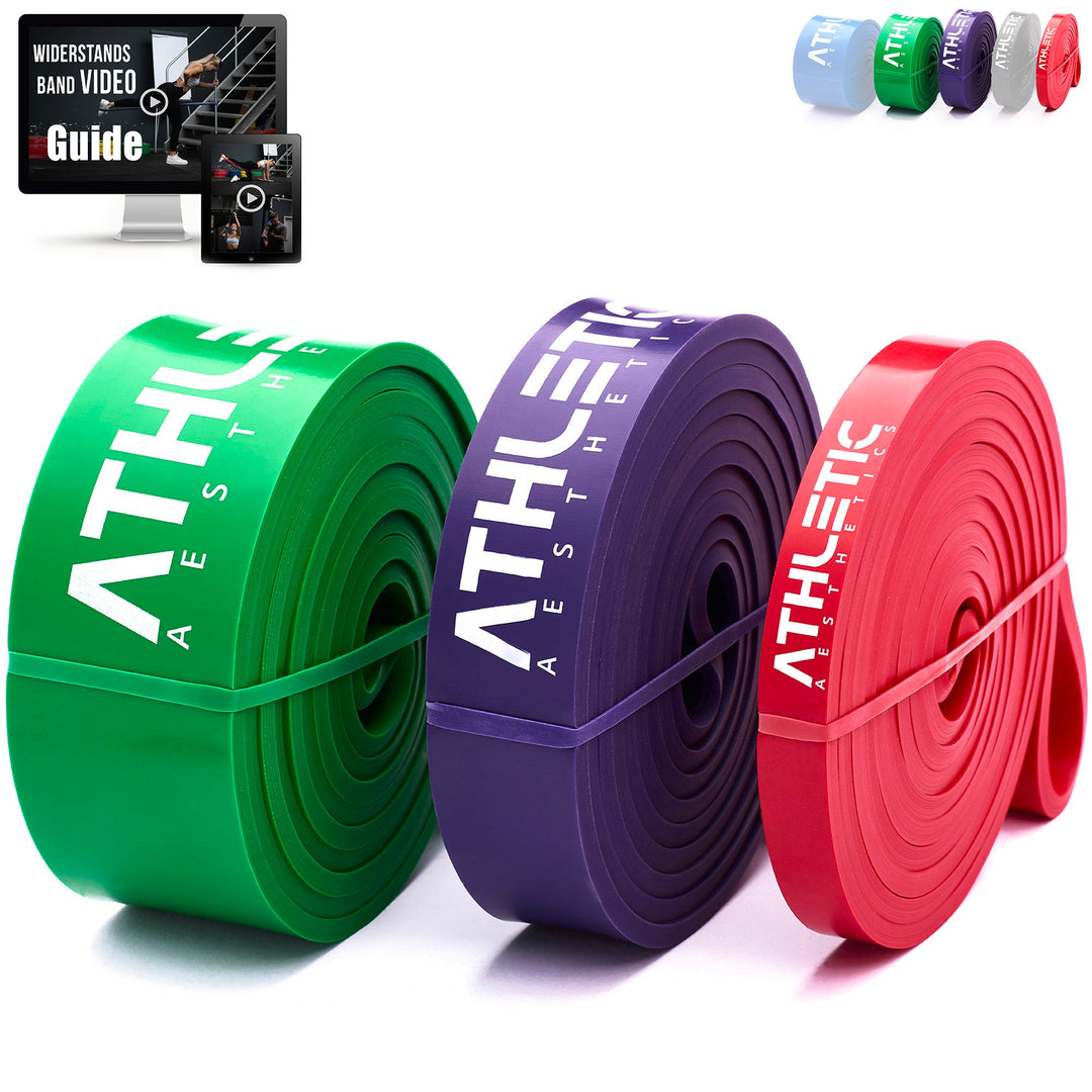 Widerstandsband Latex 3er Set - Athletic Aesthetics