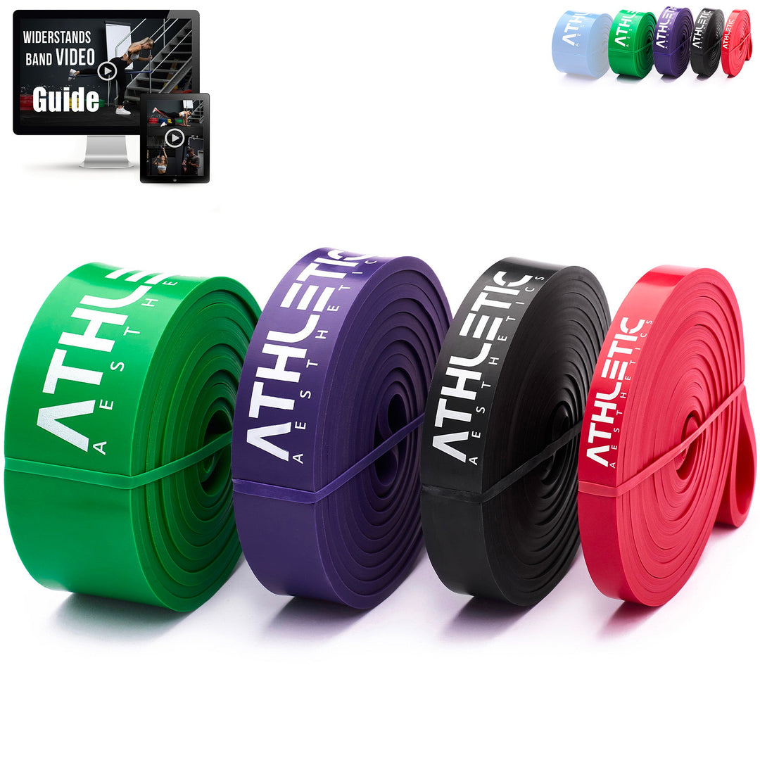 Widerstandsband Latex 4er Set - Athletic Aesthetics
