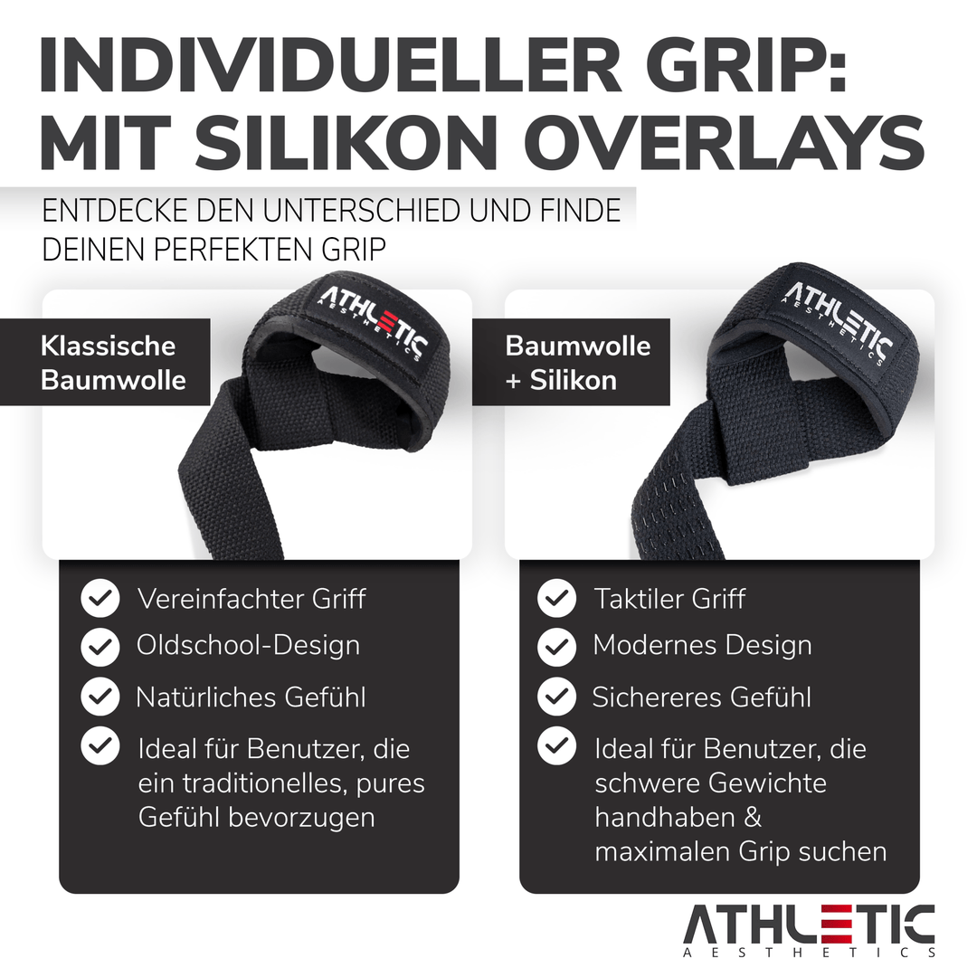 Zughilfen (Schwarz Silikon) - Athletic Aesthetics