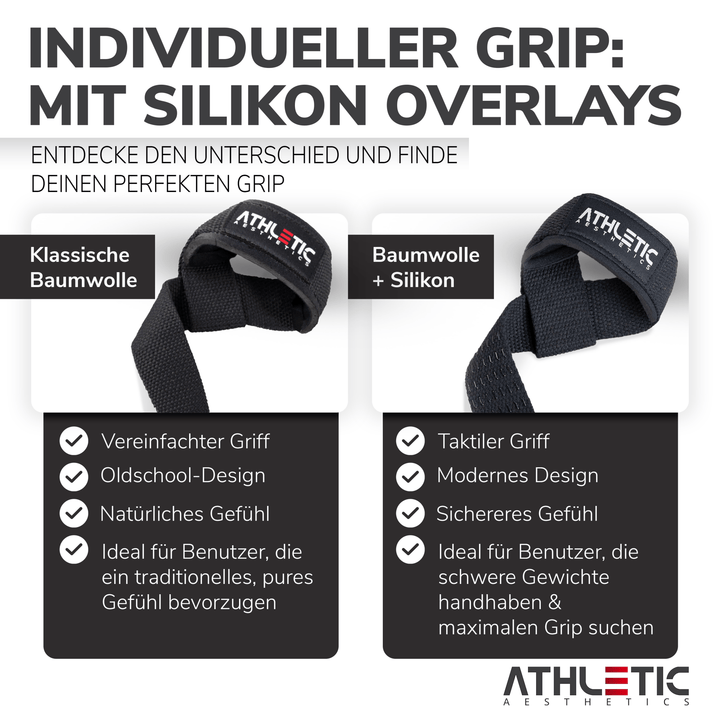 Zughilfen (Schwarz Silikon) - Athletic Aesthetics