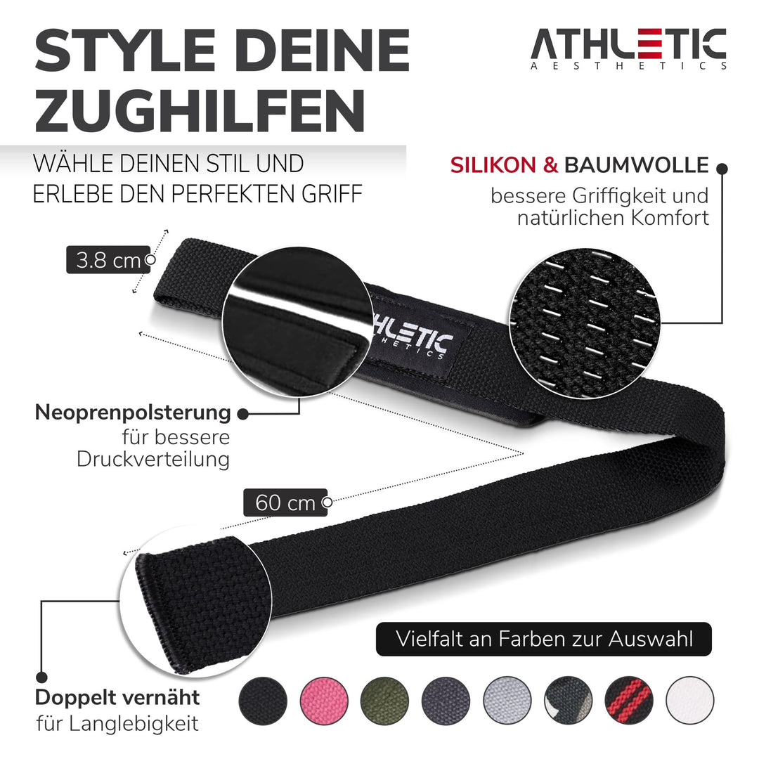 Zughilfen (Schwarz Silikon) - Athletic Aesthetics