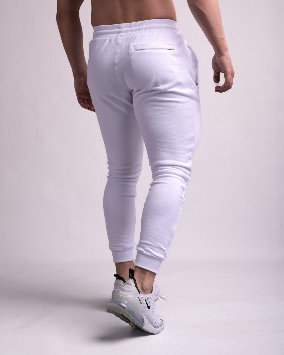 Fit Joggers (White/White) - Athletic Aesthetics