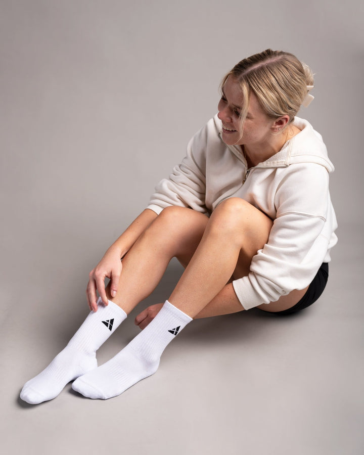 Hohe Sportsocken / Cushioned Crew Socks 3er Pack (White)