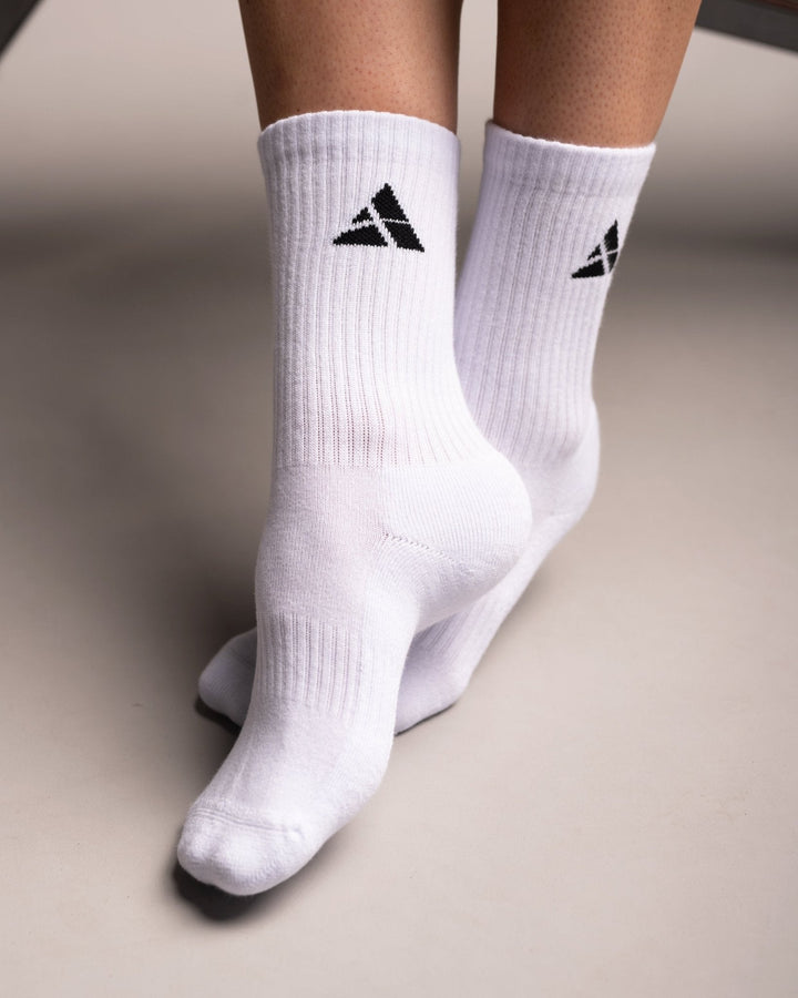 Hohe Sportsocken / Cushioned Crew Socks 9er Pack (Black) - Athletic Aesthetics