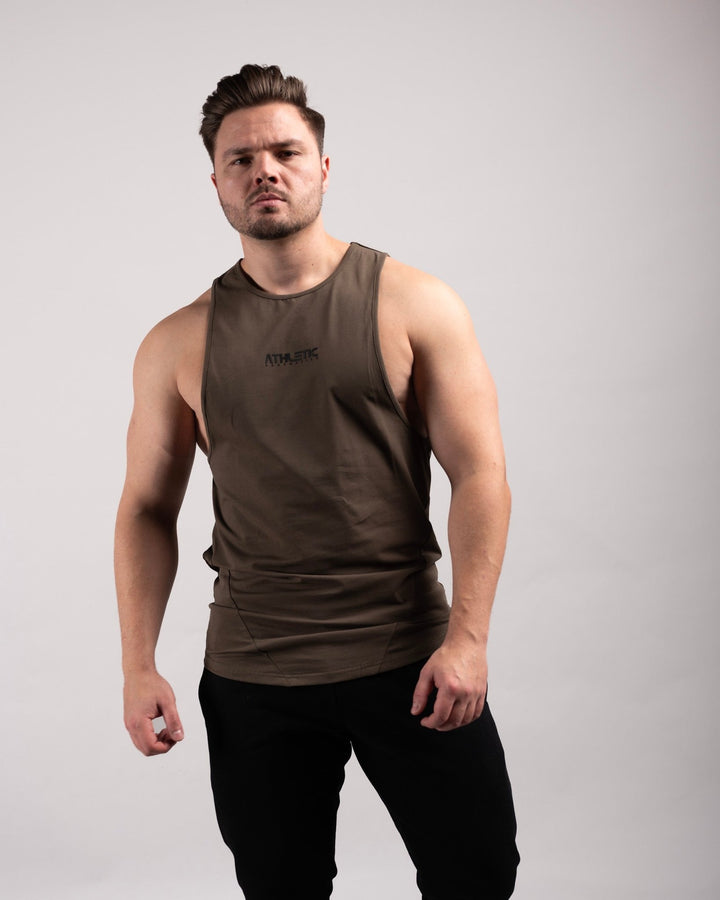 Infinity Sleeveless Shirt (Army) - Athletic Aesthetics