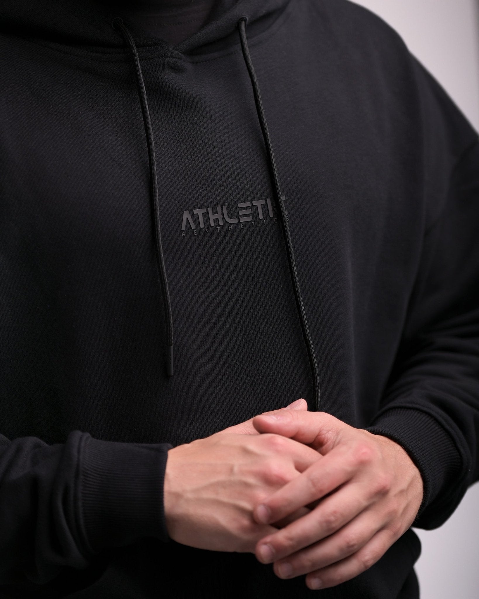 Oversize Hoodie Black Black Athletic Aesthetics