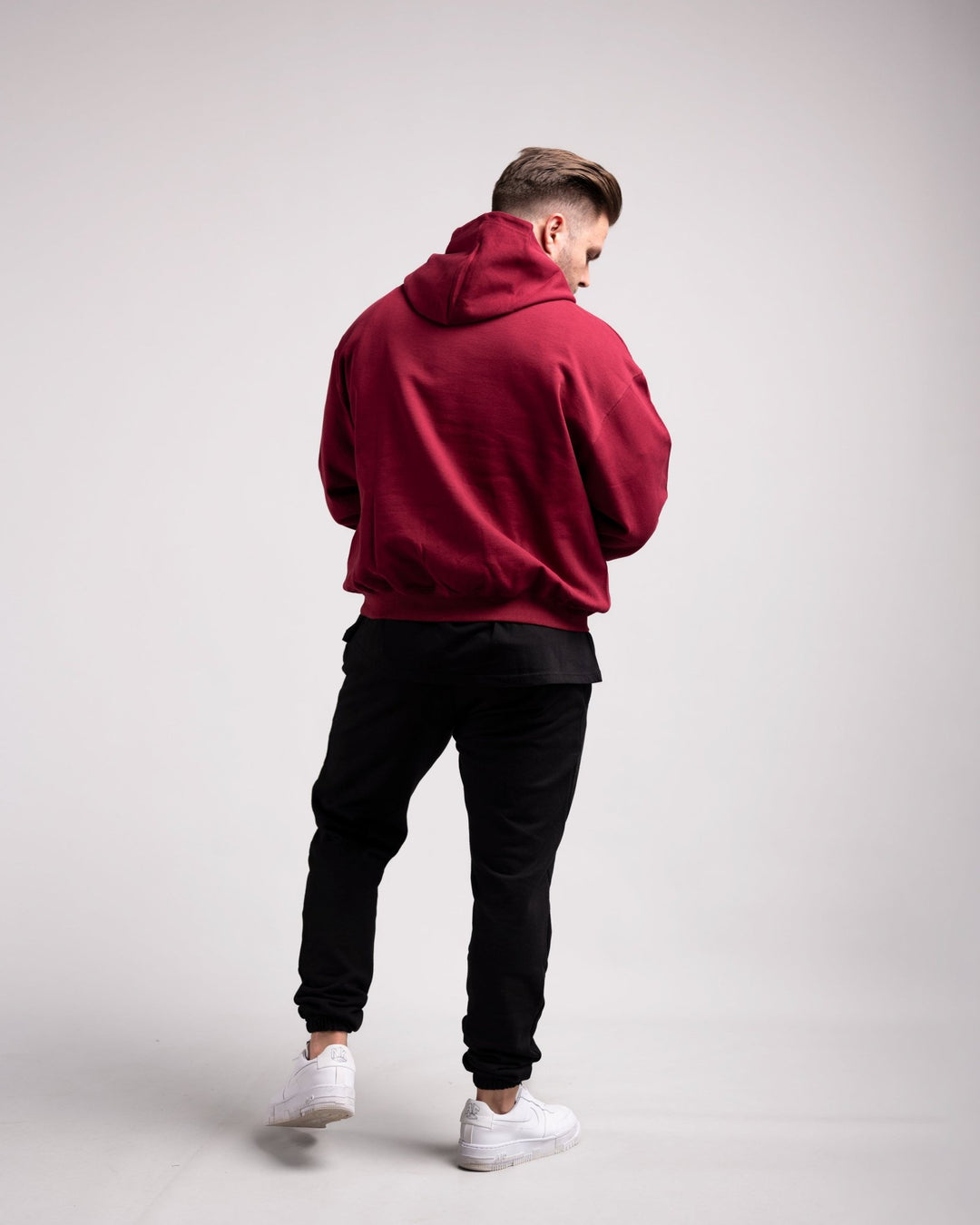 Oversized Hoodie (Burgundy) - HQ Basics - Athletic Aesthetics