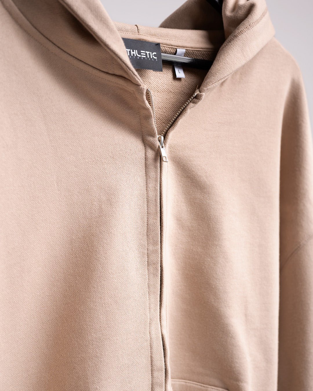 Oversized Zipped Hoodie (Caramel) - HQ Basics - Athletic Aesthetics