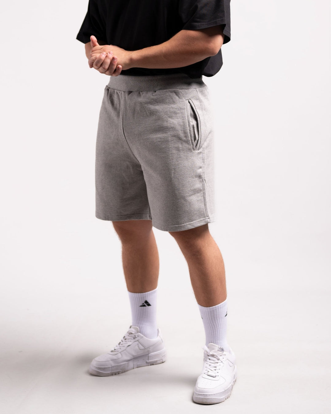 Sweatshorts (Grey Marl) - HQ Basics - Athletic Aesthetics