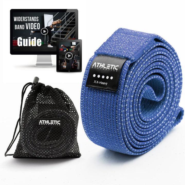 Widerstandsband Textil Blau / Sehr stark (35kg - 60kg) - Athletic Aesthetics