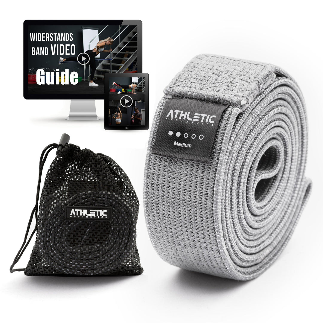 Widerstandsband Textil Hell grau / Leicht (7,5kg - 15 kg) - Athletic Aesthetics
